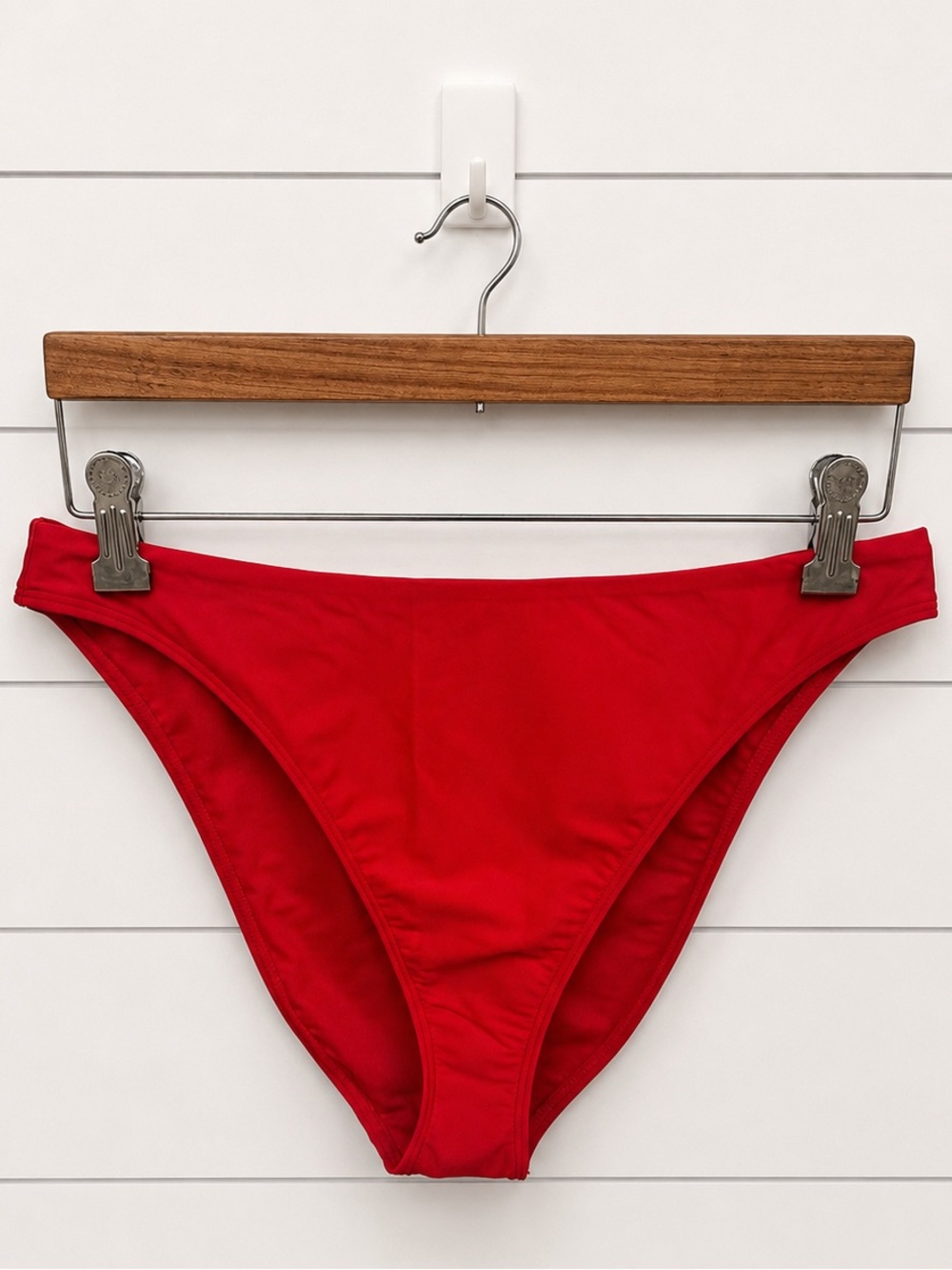 Abercrombie & Fitch NWT Red Bikini Bottom Size Large Moderate Coverage Swim